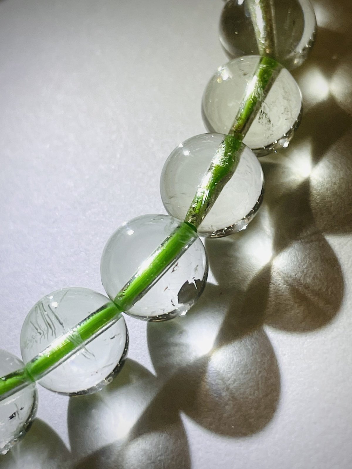 グリーンアメジスト、アイドクレースのブレスレット 【希少】（アイド  