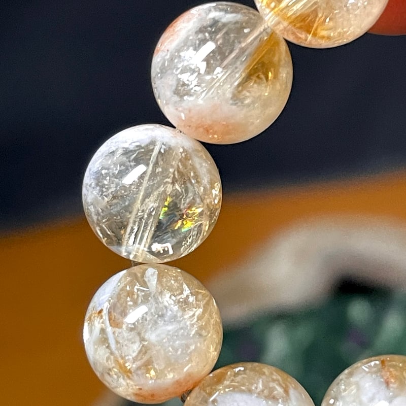 セリサイトイン シトリン【黄水晶】ブレスレット◇天然石