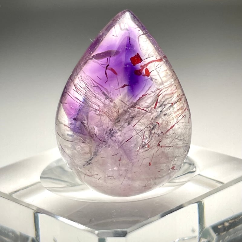 セイクリッドセブン˚✧₊⁎アメジスト　虹入り　穴あき セイクリッドセブン˚✧₊⁎アメジスト 虹入り 穴あき