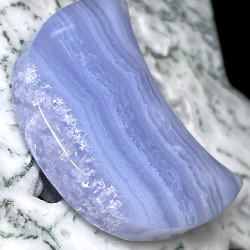 ブルーレースアゲート【空色縞瑪瑙】月◇ムーン◇天然石
