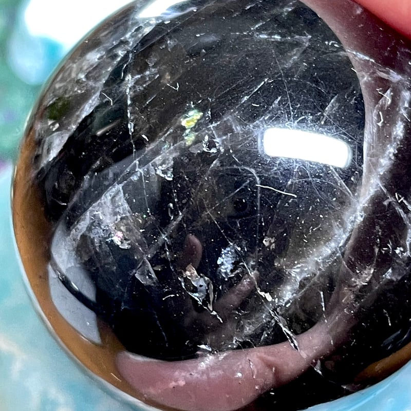 スター☆モリオン【星彩黒水晶】丸玉○スフィア◇天然石