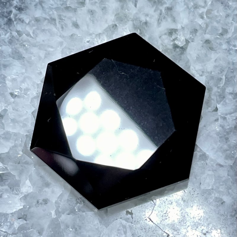 モリオン【黒水晶】六芒星◇ヘキサゴン型◇タンブル◇天然石