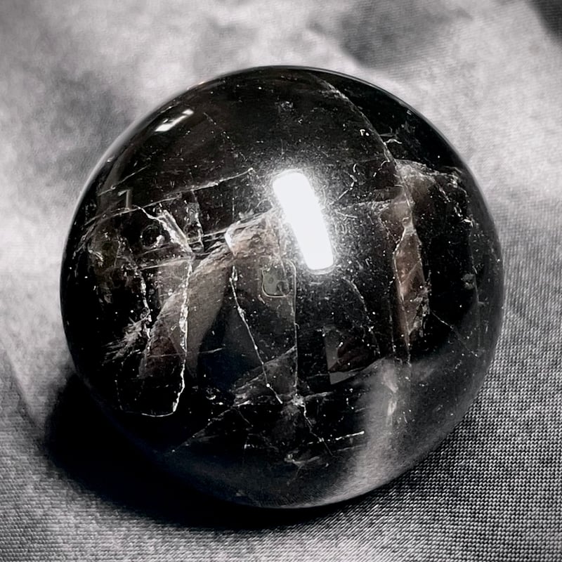 モリオン【黒水晶】丸玉○スフィア◇虹・アイリス◇天然石