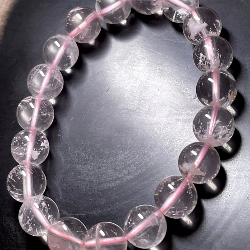 セリサイトイン ローズクォーツ】ブレスレット◇天然石