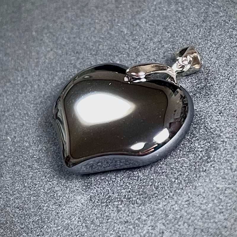 高純度【テラヘルツ鉱石 】ハート型◇ペンダントトップ◇Silver925 