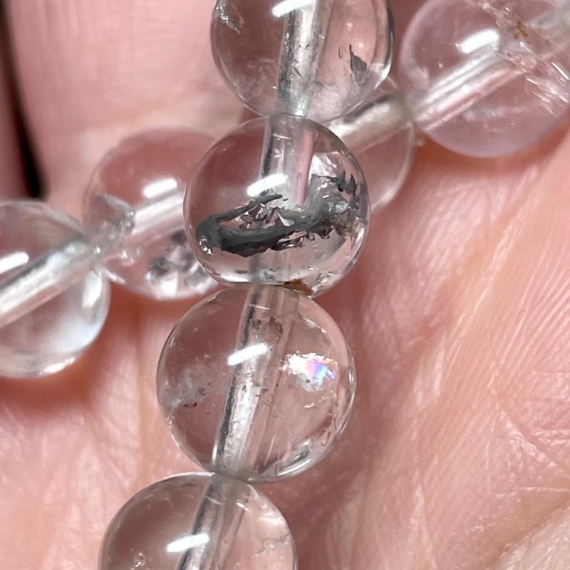 オイルインクォーツ【石油入り水晶】ブレスレット◇天然石