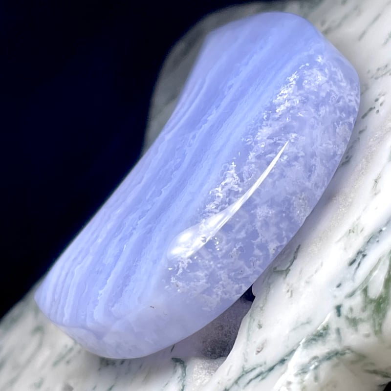 ブルーレースアゲート【空色縞瑪瑙】月◇ムーン◇天然石