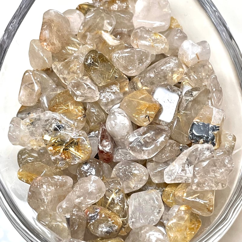ゴールドルチルクォーツ【金針水晶】さざれ◇100g◇天然石