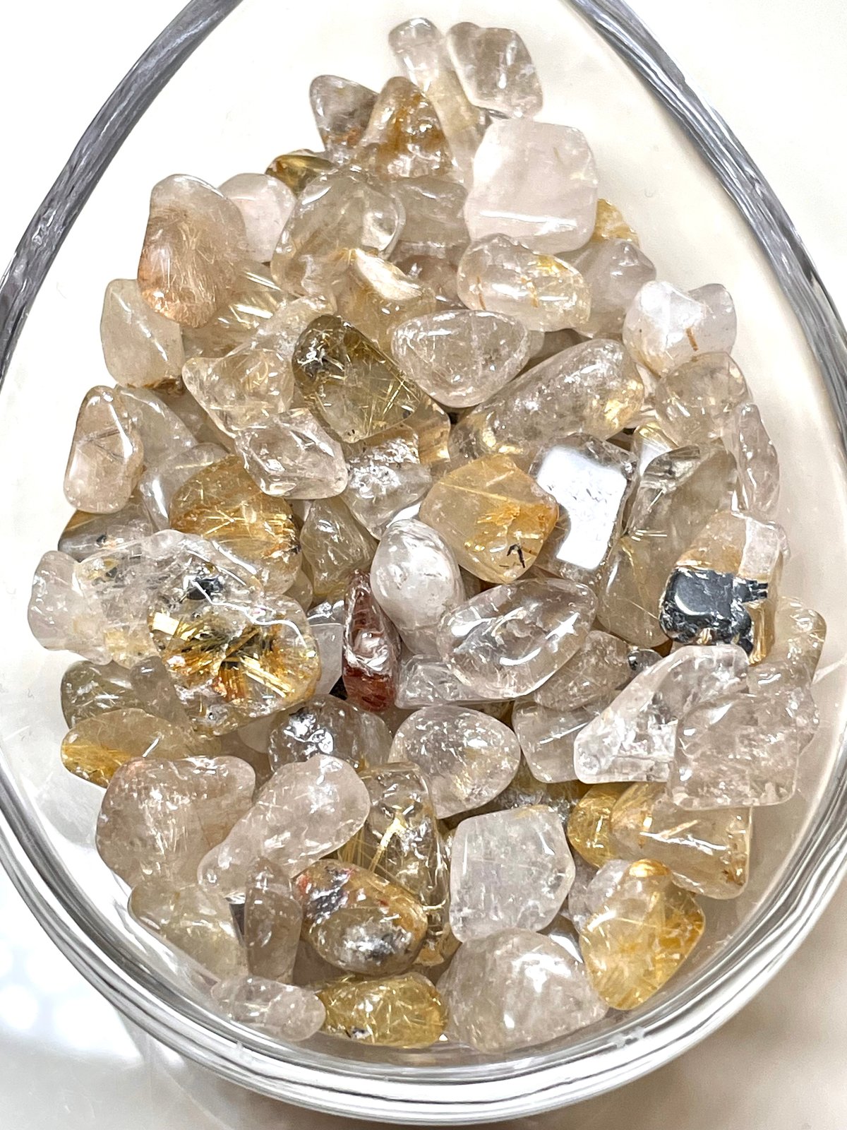 ゴールドルチルクォーツ【金針水晶】さざれ◇100g◇天然石