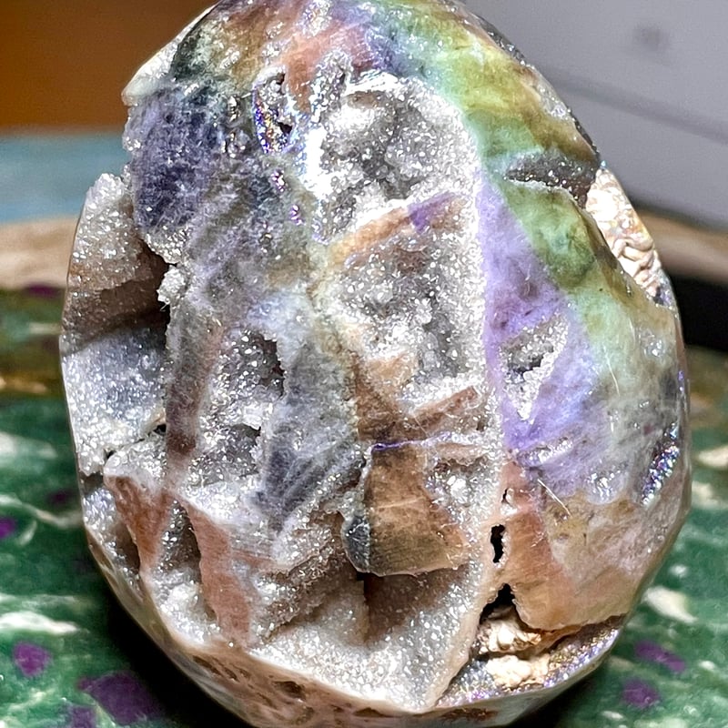 ⭐︎天然石　スファレライト　オーラ　卵 オーラ スファレライト【閃亜鉛鉱】卵型◇天然石◇パワーストーン