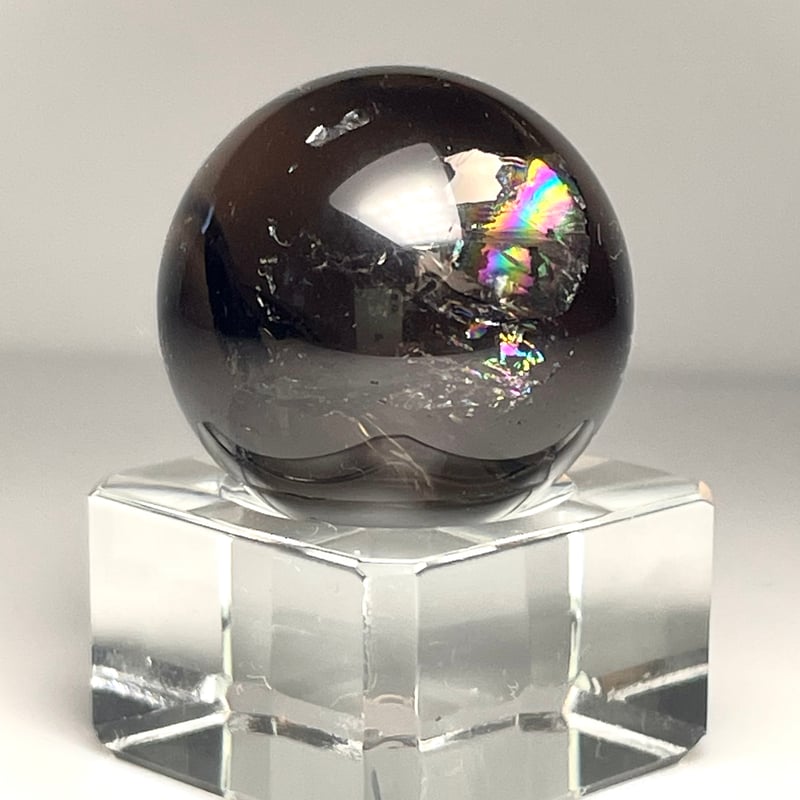 スモーキークォーツ　全面虹　フリーフォーム　6.8㎝　アイリスクォーツ　ガーデン スモーキークォーツ 全面虹 フリーフォーム 6.8㎝ アイリス