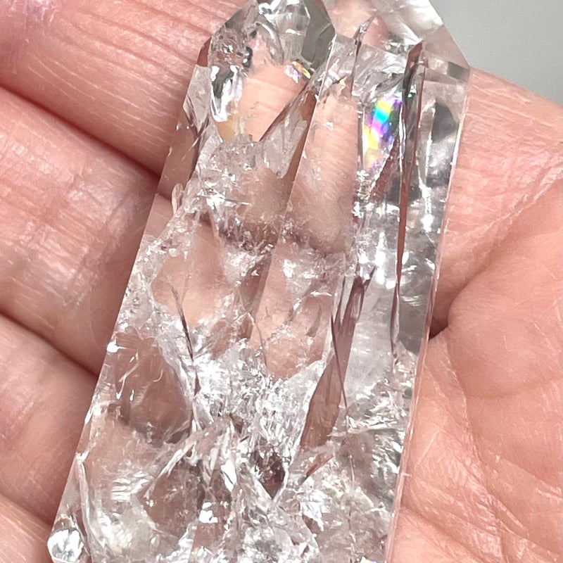 クラック水晶　タワー　天然石 水晶】クラック水晶◇ポイント◇タワー◇クリアクオーツ◇天然石