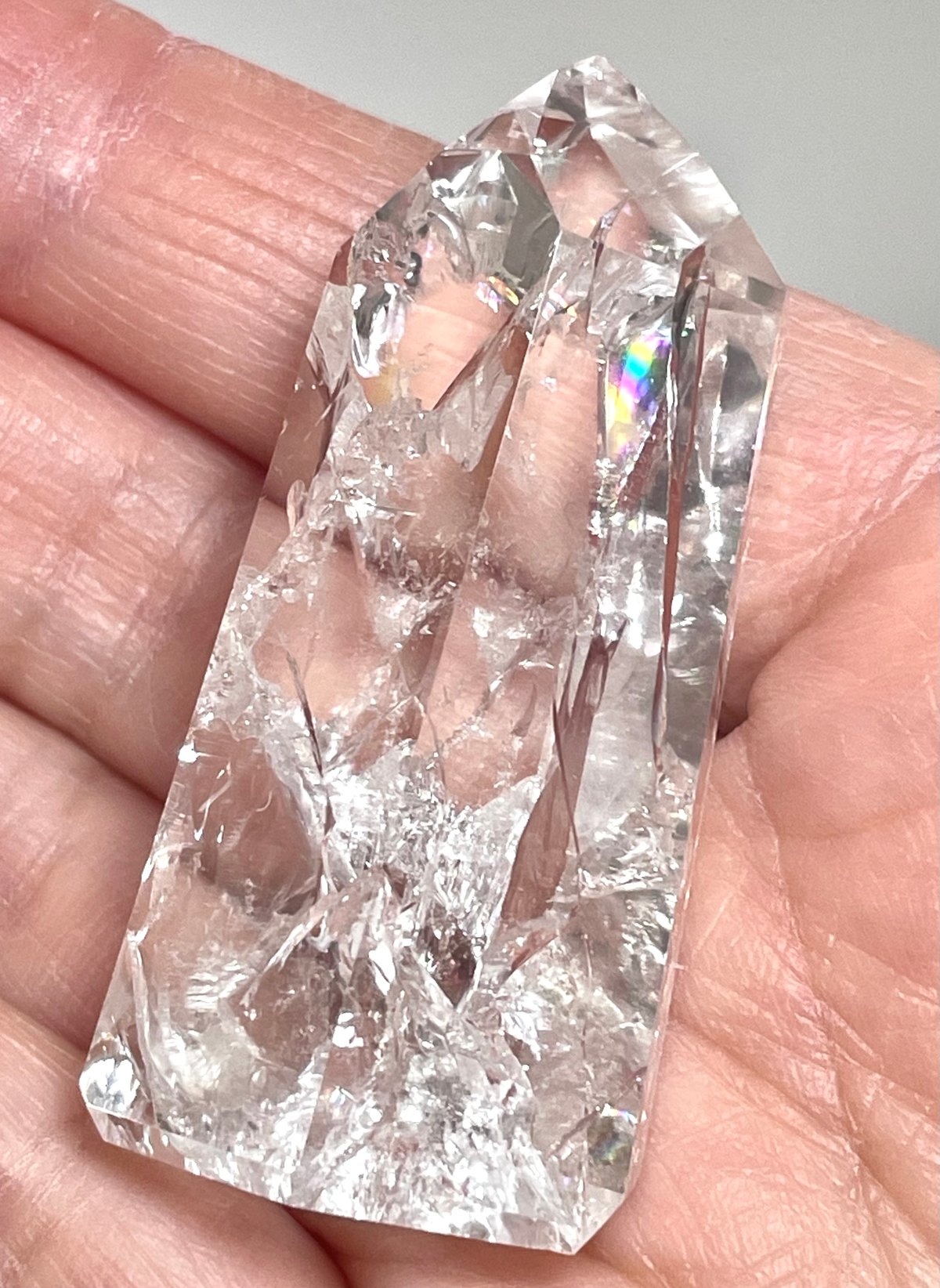 クラック水晶　タワー　天然石 水晶】クラック水晶◇ポイント◇タワー◇クリアクオーツ◇天然石