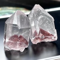 レッドファントムクォーツ【赤幻影 水晶】ミニポイント◆原石◆２個セット◆天然石◆パワーストーン