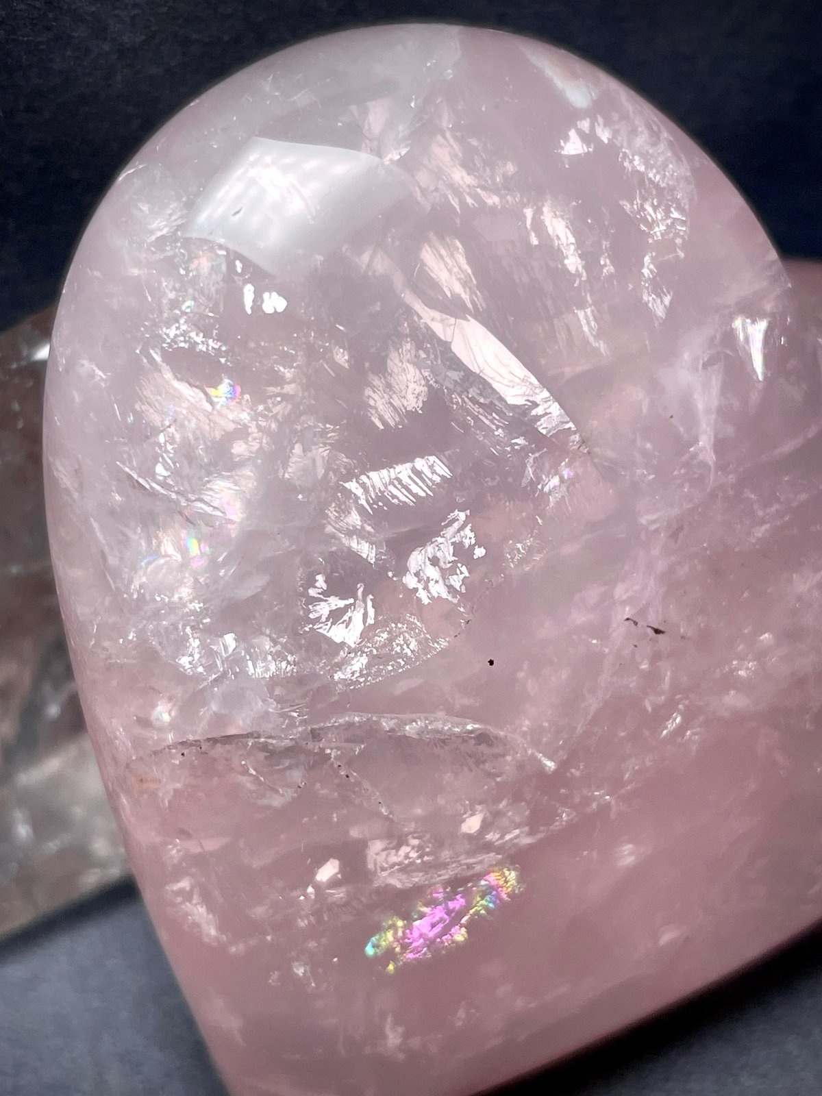 ★特選一連★愛の石♡【ローズクォーツ『紅石英』ハート型♡14mm】❤️ ☆特選一連☆愛の石♡【ローズクォーツ『紅石英』ハート型♡14mm