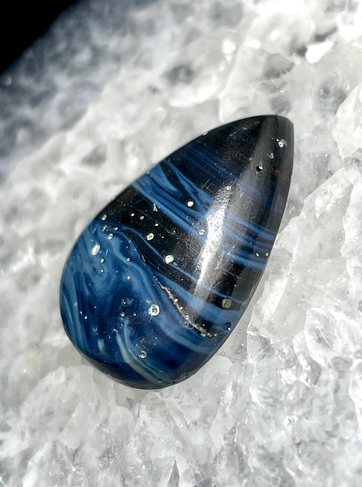 あ〜きゃん♬様　レア　高品質　スワジアゲート　ハート　天然石 シバーアゲート】カボション◇ルース◇天然石◇パワーストーン