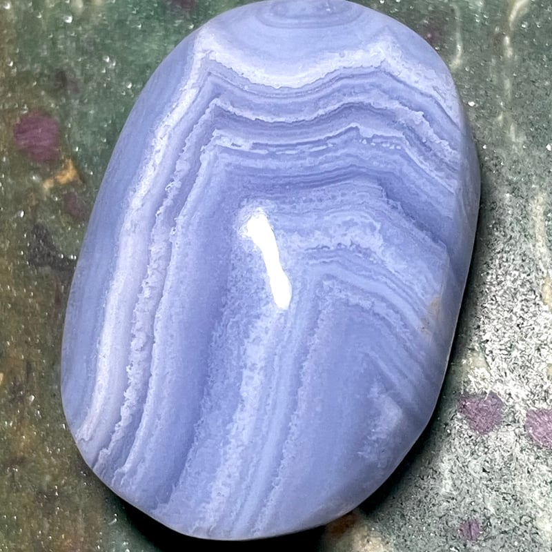 ブルーレースアゲート【空色縞瑪瑙】パーム◇天然石◇パワーストーン