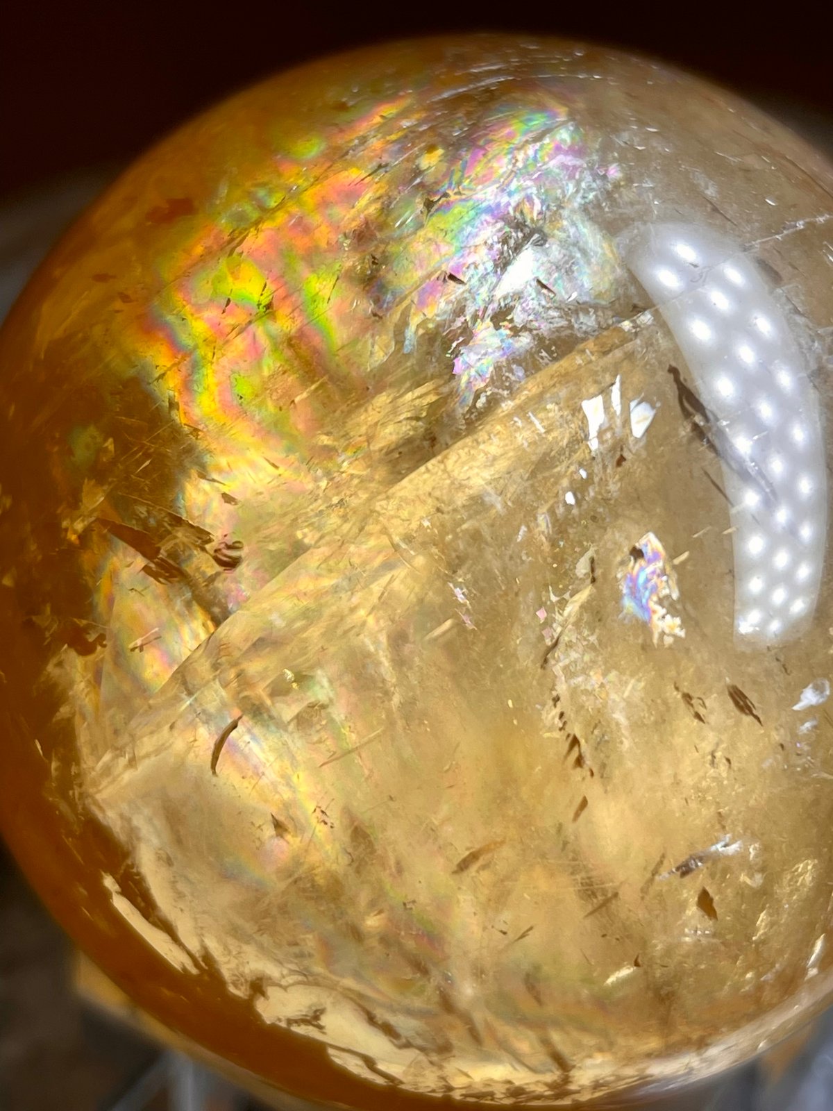 ✨やす✨ゴールデンカルサイト　約38㎜　丸玉　スフィア ✨やす✨ゴールデンカルサイト 約38㎜ 丸玉 スフィア ゴールデンカル