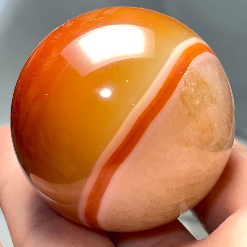 カーネリアン（紅玉髄） アゲート　変形エッグストーン　台座付き　812g カーネリアン【紅玉髄】丸玉○スフィア◇天然石◇パワーストーン