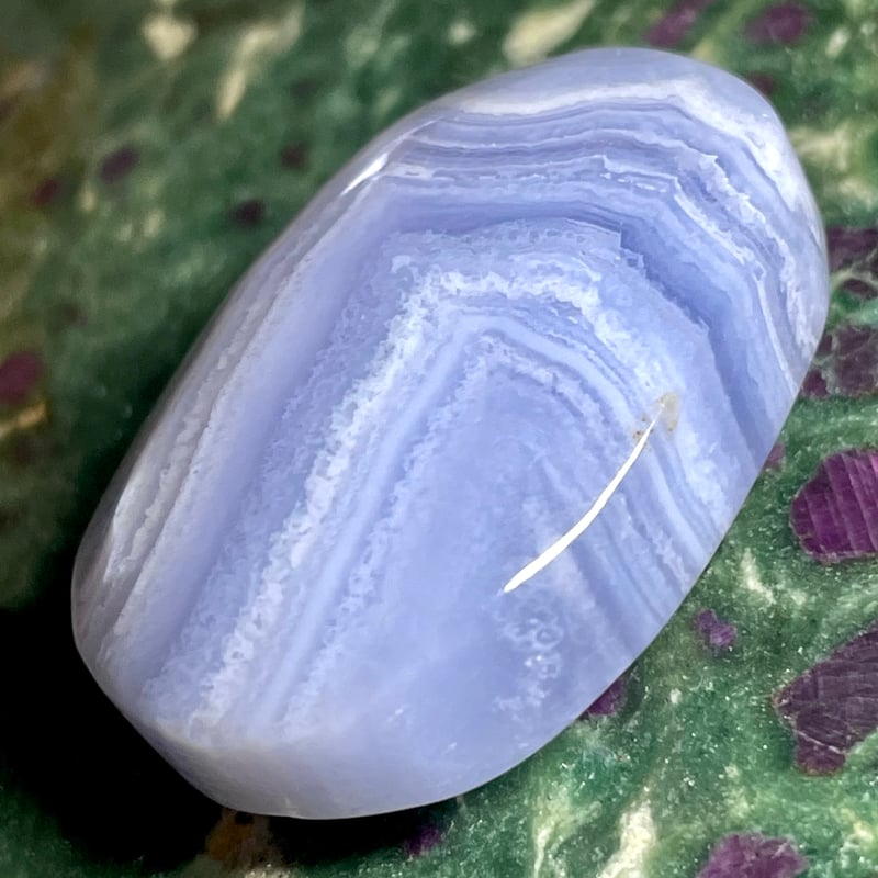 ブルーレースアゲート【空色縞瑪瑙】パーム◇天然石◇パワーストーン