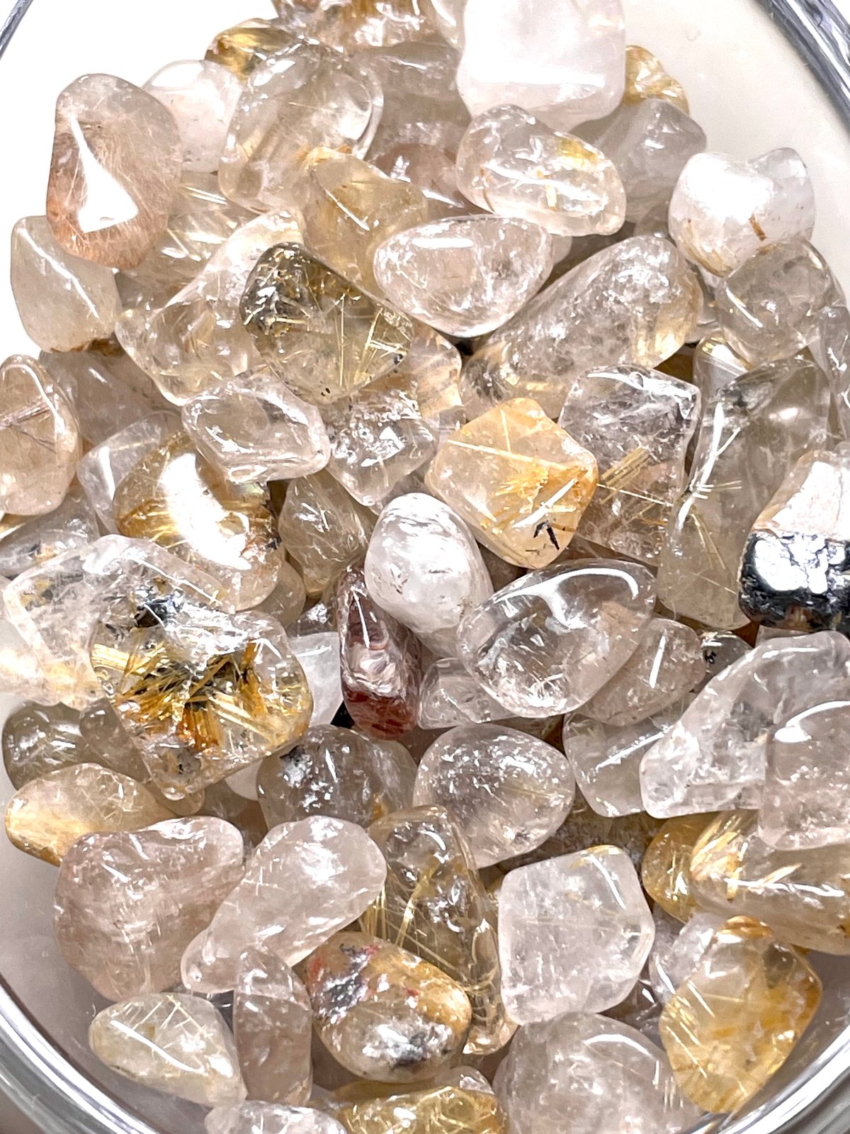 ゴールドルチルクォーツ【金針水晶】さざれ◇100g◇天然石
