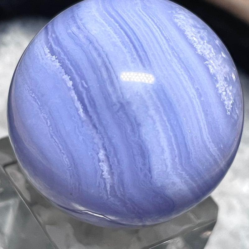 高品質☆ブルーレースアゲート【空色縞瑪瑙】スフィア○丸玉 高品質☆ブルーレースアゲート【空色縞瑪瑙】スフィア○丸玉