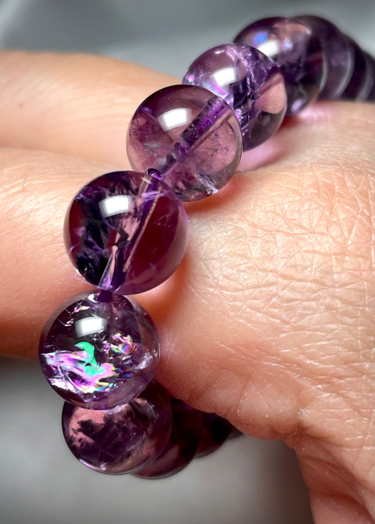 ラベンダー アメジスト【紫水晶】ブレスレット◇アイリス