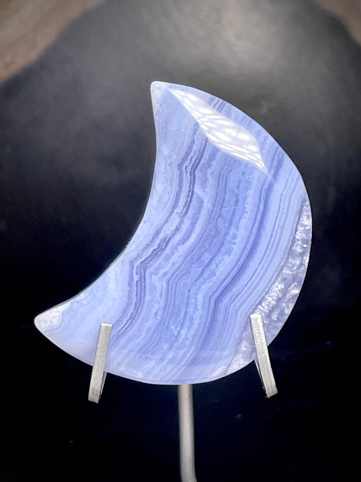 ブルーレースアゲート【空色縞瑪瑙】月◇ムーン◇天然石