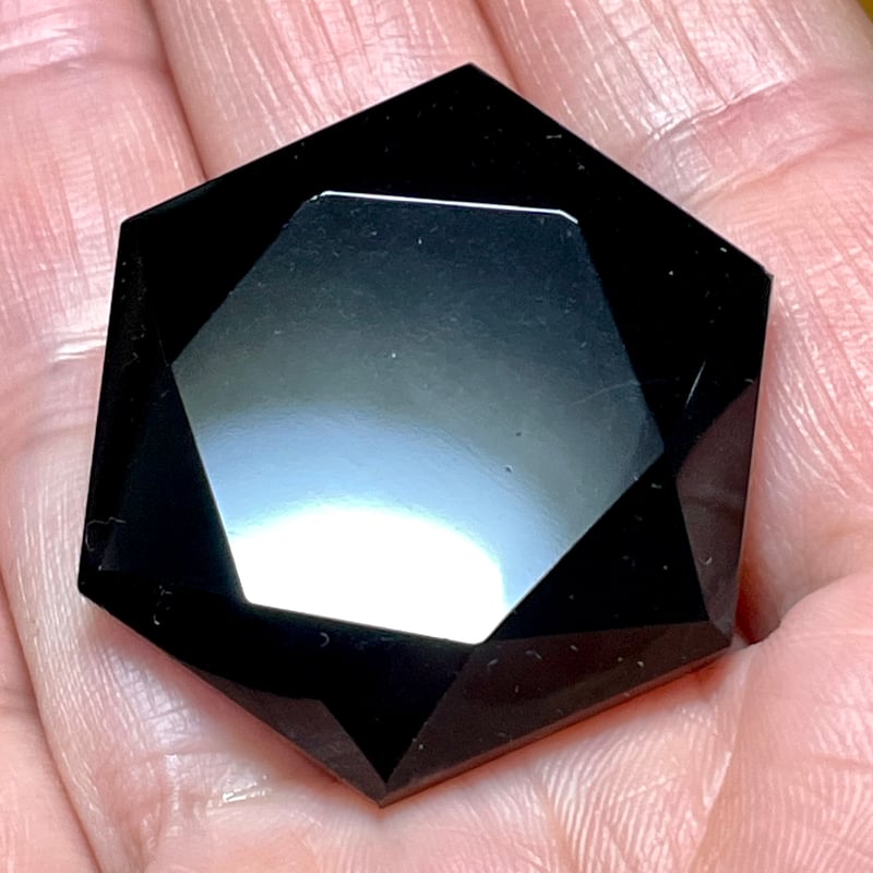 モリオン【黒水晶】六芒星◇ヘキサゴン型◇タンブル◇天然石