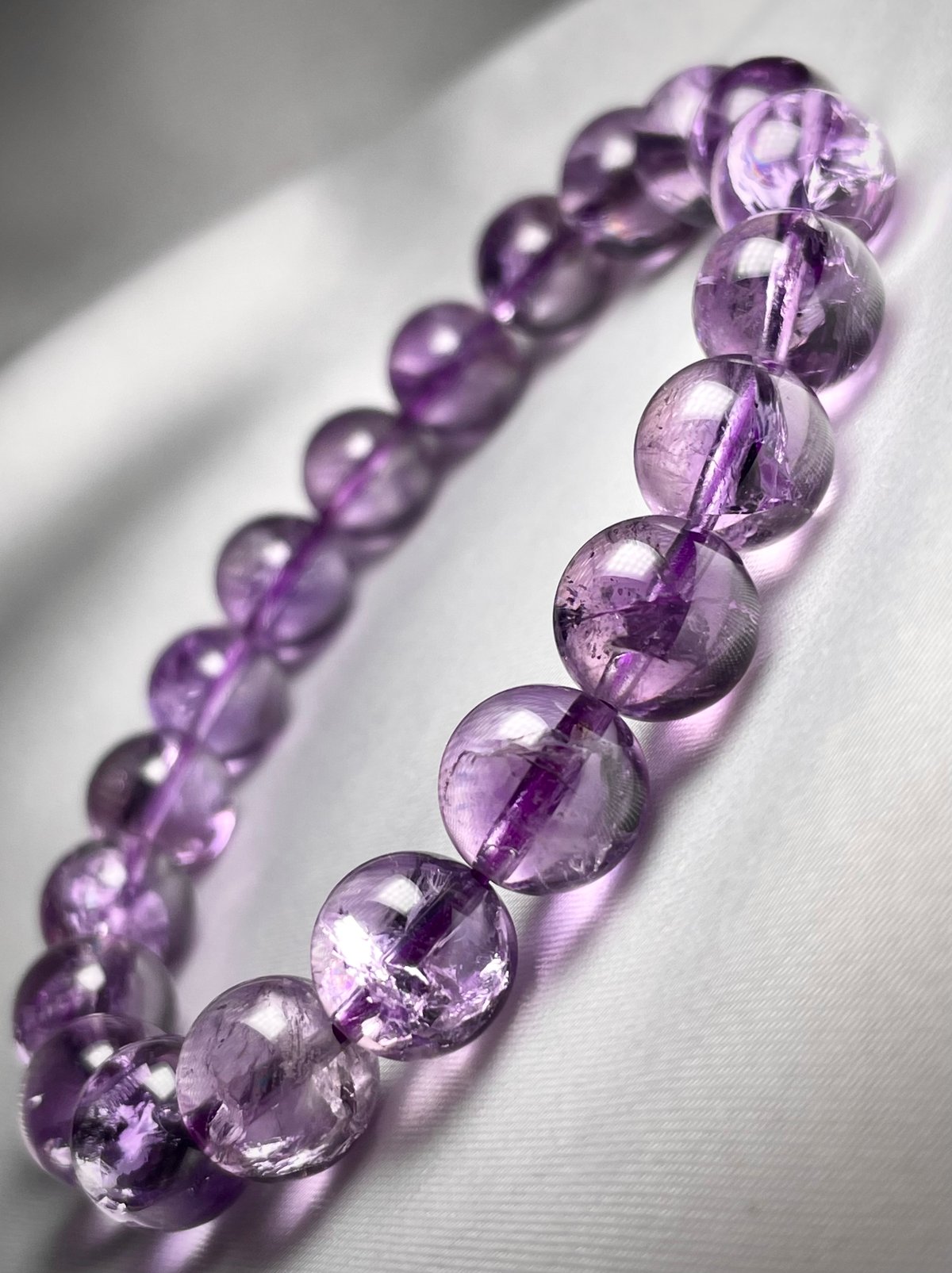 ラベンダー アメジスト【紫水晶】ブレスレット◇アイリスクォーツ