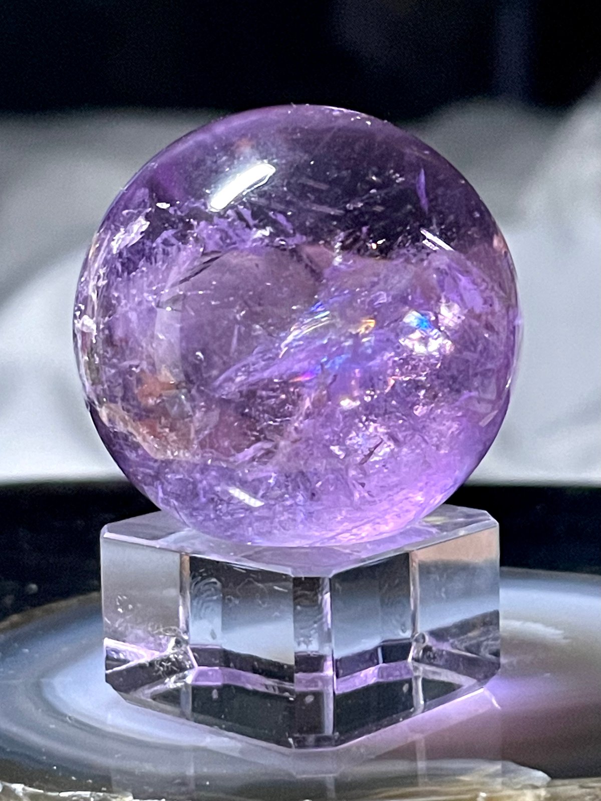 ラベンダーアメジスト【紫水晶】スフィア○丸玉◇天然石