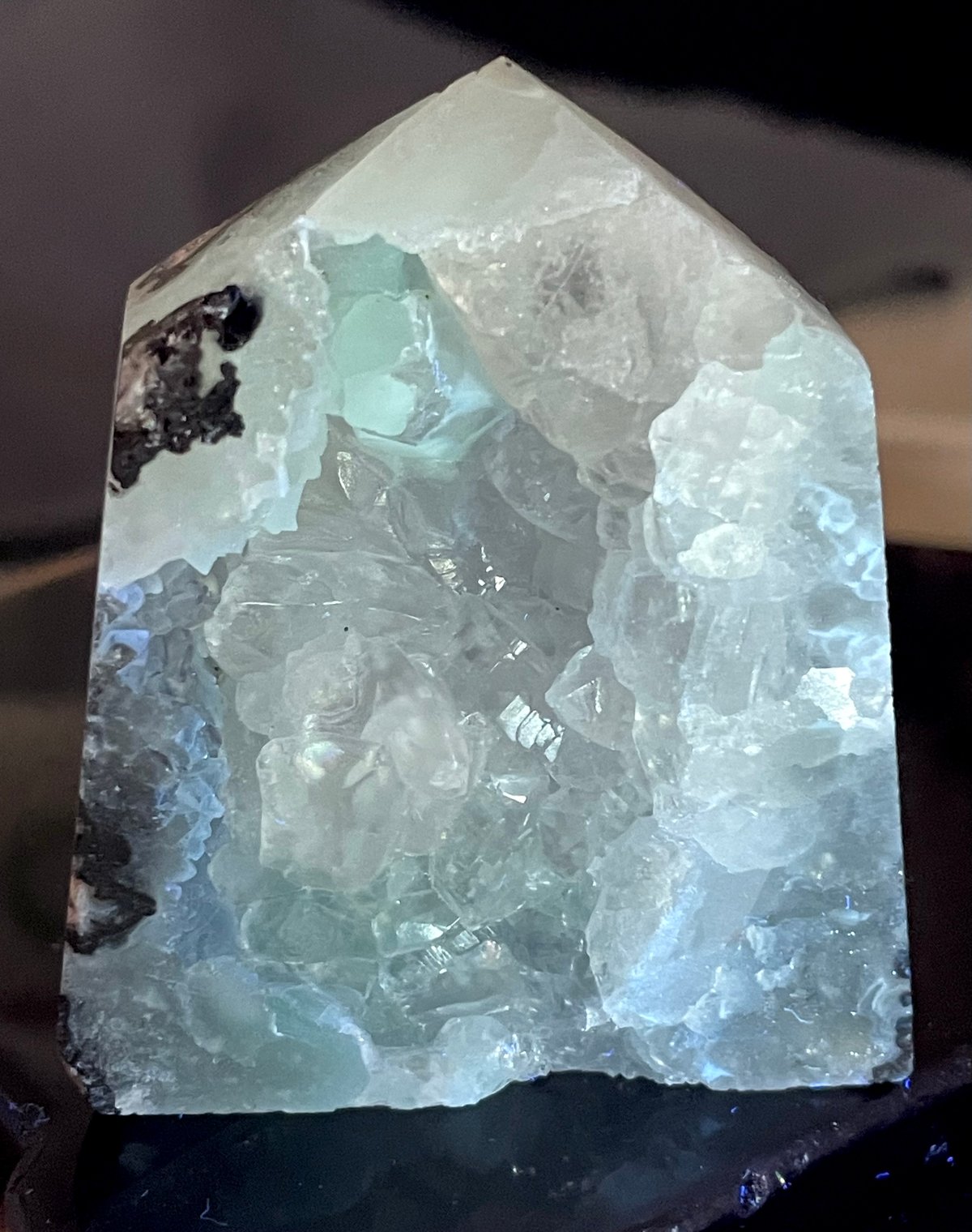 ホワイトアゲート【瑪瑙】ドゥルージータワー【龍穴】ポイント◇天然石