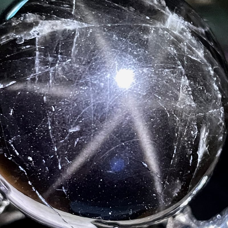 スター☆モリオン【星彩黒水晶】丸玉○スフィア◇天然石