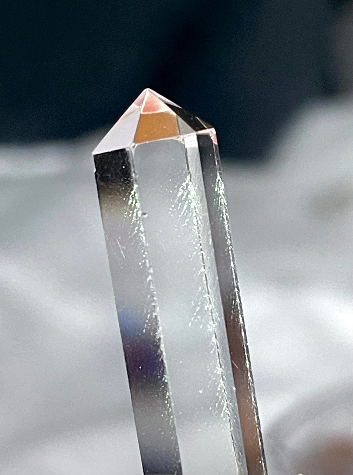 水晶【ヒマラヤ山脈・マニカラン産】ミニタワー◇六角柱ポイント