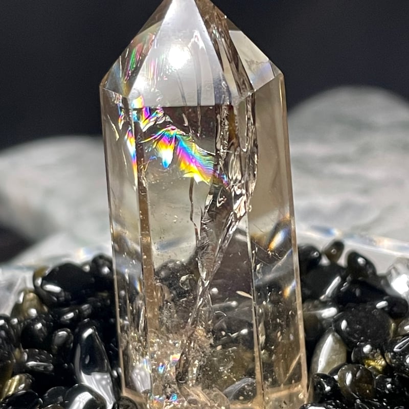スモーキークォーツ【煙水晶】六角柱◇ミニタワー◇ポイント◇天然石