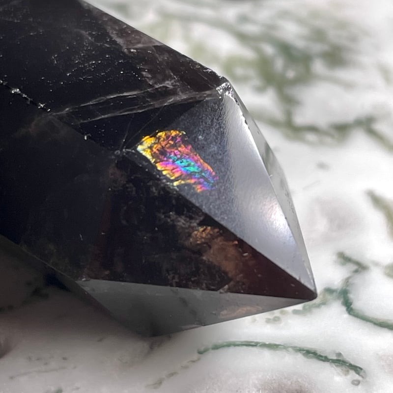 モリオン【黒水晶】タワー◇六角柱◇ポイント◇天然石◇パワーストーン