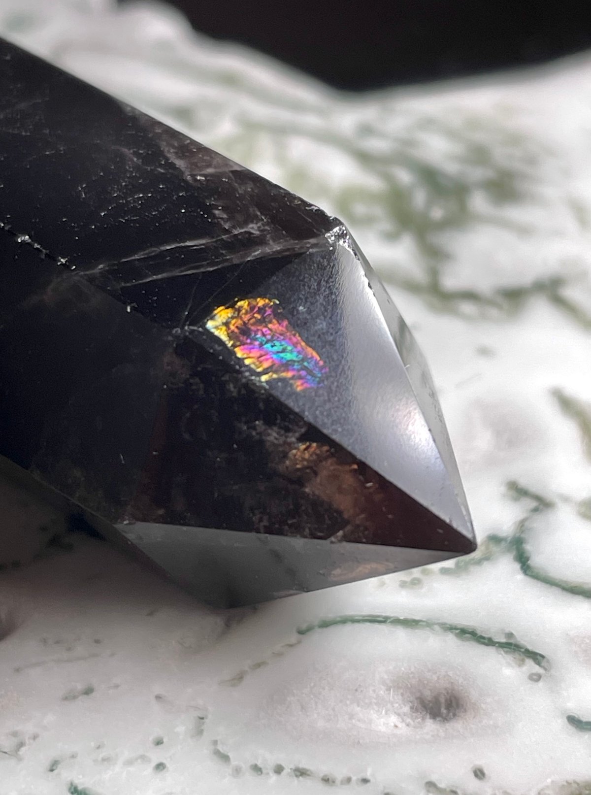 モリオン【黒水晶】タワー◇六角柱◇ポイント◇天然石◇パワーストーン