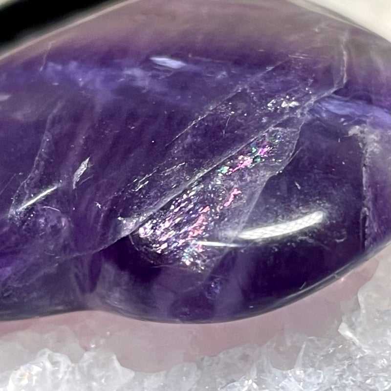 パープル◇フローライト【蛍石】ハート型◇タンブル◇◇天然石