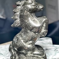 パイライト【黄鉄鉱】馬◆置物◆縁起物◆天然石◆パワーストーン