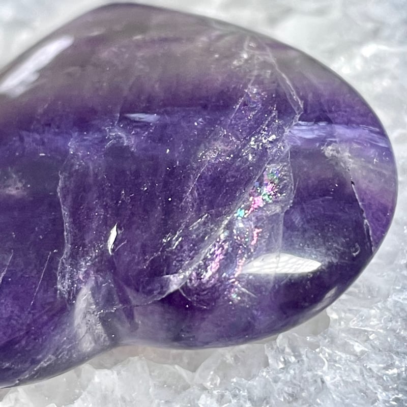 パープル◇フローライト【蛍石】ハート型◇タンブル◇◇天然石