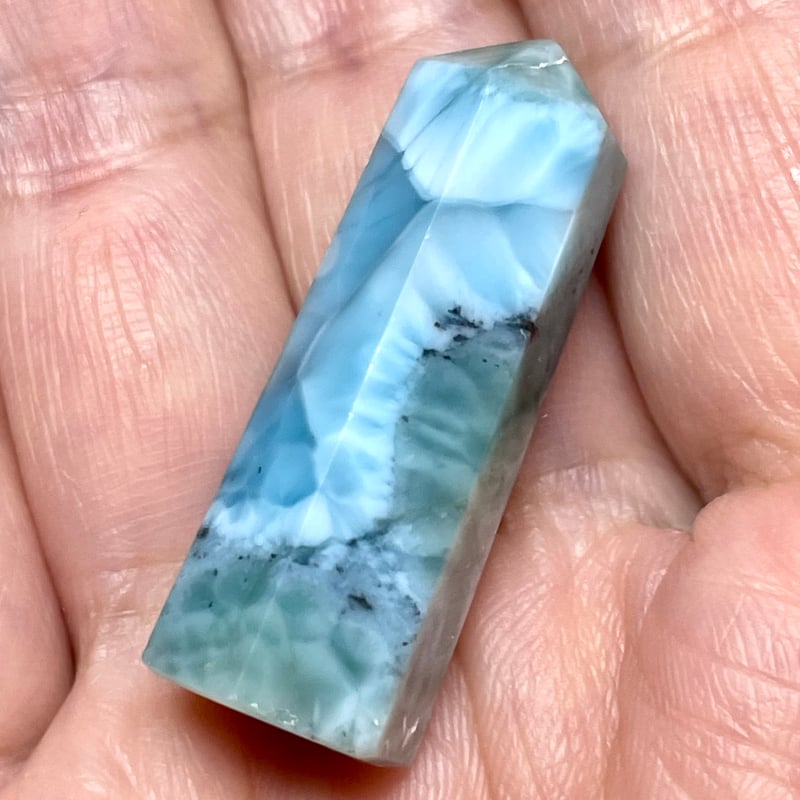 ラリマー【ブルーペクトライト】ミニ タワー◇ポイント◇六角柱