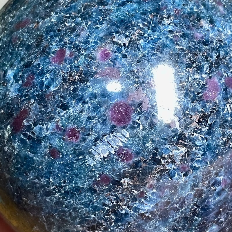 ルビーインカイヤナイト【フックサイト共生】丸玉○スフィア○天然石