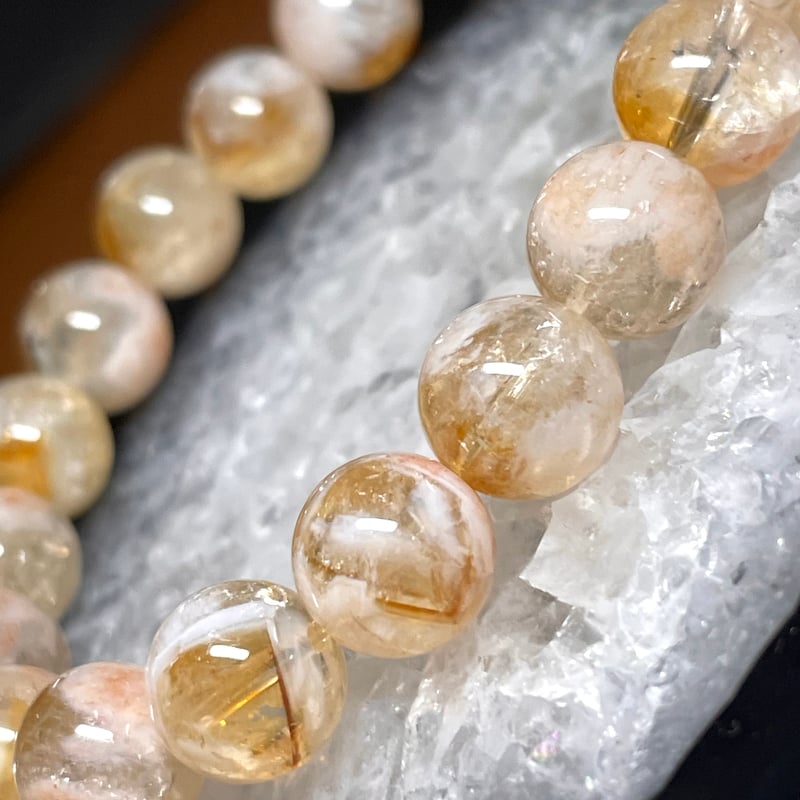 セリサイトイン シトリン【黄水晶】ブレスレット◇天然石