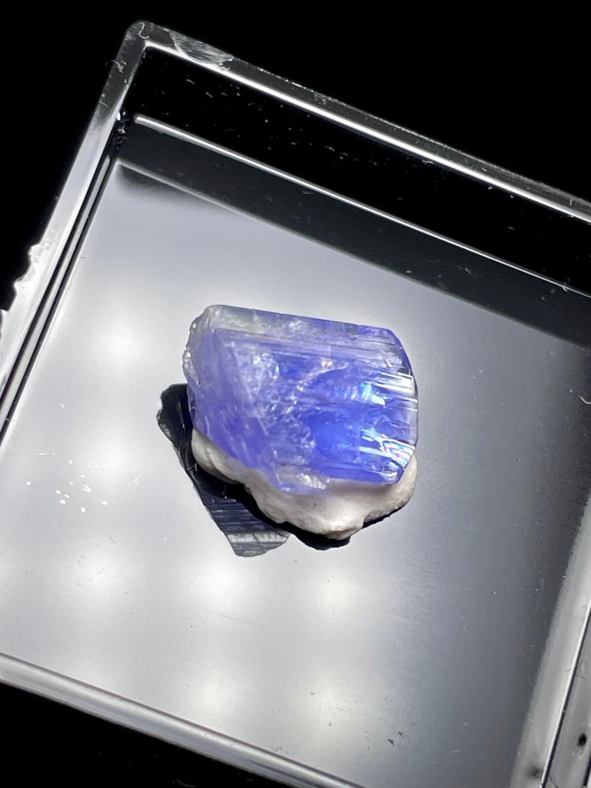 超可爱 希少☆宝石質【タンザナイト】結晶◇原石◇ケース付◇天然石 コレクション