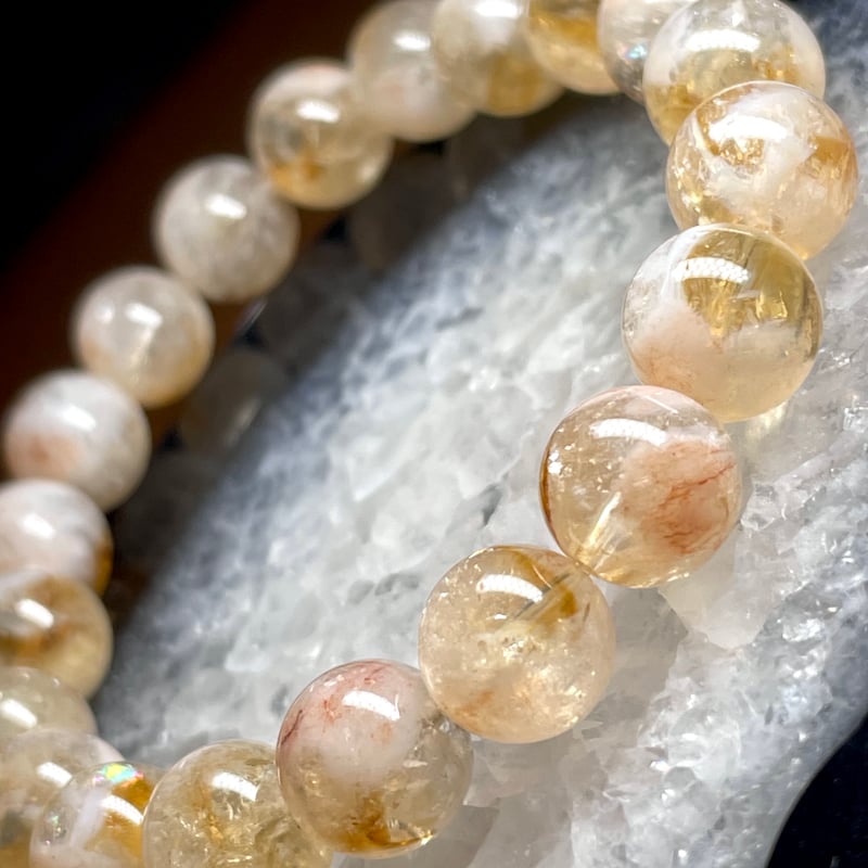 セリサイトイン シトリン【黄水晶】ブレスレット◇天然石