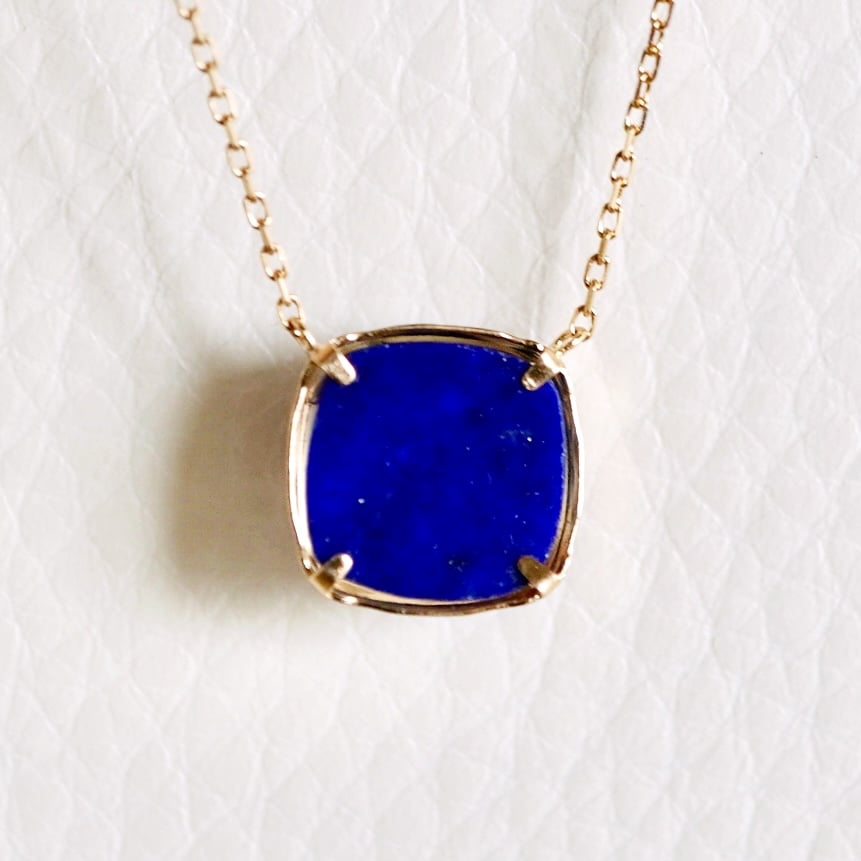 K18 イエローゴールド ラピスクォーツ ペンダント ネックレス 保証書付