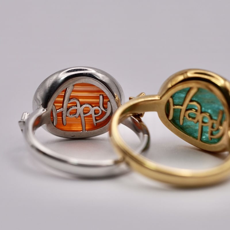 HAPPY】SILVER925 サードオニキスRing（シルバーカラー） | Koselig