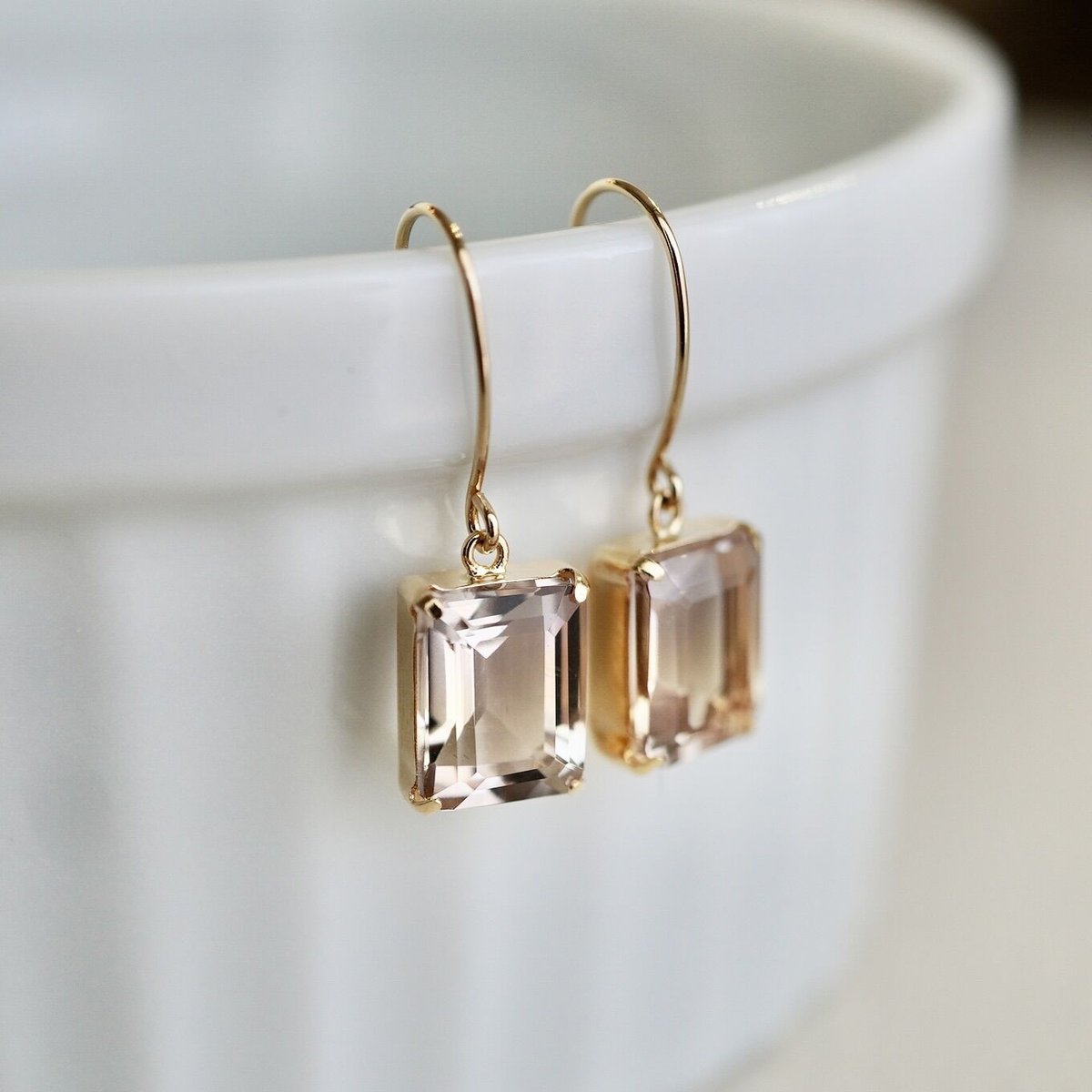 K18アメトリン/8×6mm/オクタゴンカット/ピアス アメトリン K18ピアス