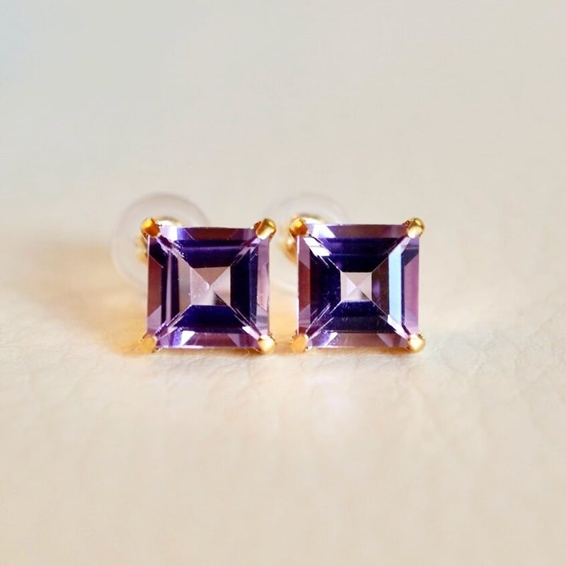 美品vielle bijou SOPHIA18kPGアメシストピアス品質保証書付 bijou SOPHIA 18K PG アメジスト フックピアス