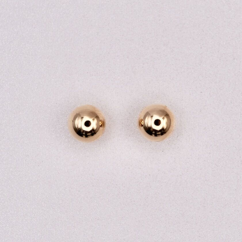 K18YG(イエローゴールド) シンプル ボール ピアス 5mm 保証書付 | Koselig